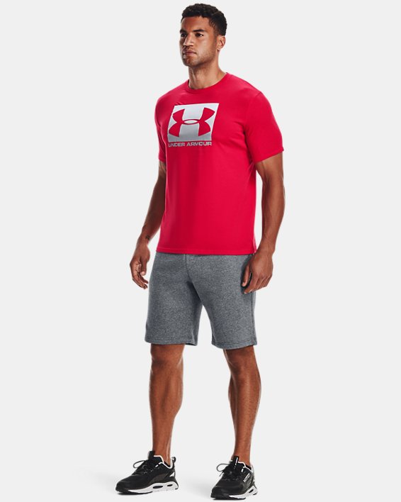 เสื้อยืดแขนสั้น UA Boxed Sportstyle สำหรับผู้ชาย in Red image number 2
